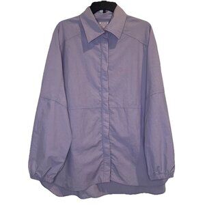 Wilo The Label Australia Womens Lilac Purple Oversized Parachute Shirt Sz M NEW